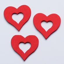 VÝREZ SRDCE DREV.ČERVENÉ S/40 3CM SUPER CENA! - FLORASYSTEM