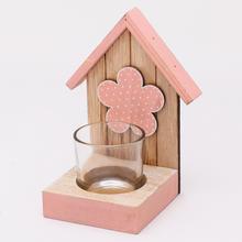 DREV. SVIETNIK DOMČEK KVIETOK RUŽOVÝ 14x10,5x9 - FLORASYSTEM