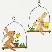 AKCIA! ZAJAC DREVO NA HOJDAČKE MIX 10x14CM  - FLORASYSTEM