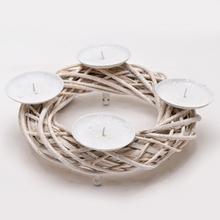 VENIEC 25X9CM ADVENT GLIT.BIELY - FLORASYSTEM