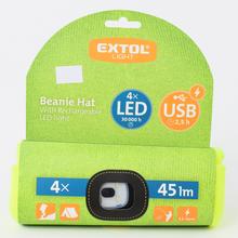 AKCIA!!!Čiapka s čel., ŽLTÁ 4x LED,45lm, 300aMh USB nabíjanie - FLORASYSTEM