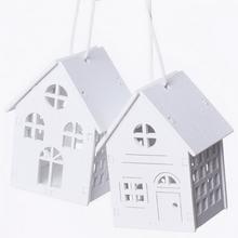 DREVENÝ DOMČEK S/2 BIELY 5x4x6CM - FLORASYSTEM