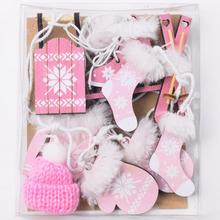 DREVENÝ ZÁVES MIX RUŽOVÁ S/6 13x11x2CM SUPER CENA! - FLORASYSTEM