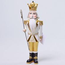 KRÁĽ BIELOZLATÝ 30,5CM POLYRES - FLORASYSTEM