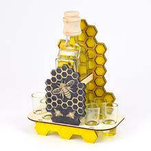 729 VČELÁR/POHÁRE DREVO+SKLO 22x29x11cm - FLORASYSTEM