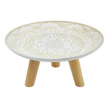 Podnos na nožičkách z dreva MDF s mandalovým vzorom.