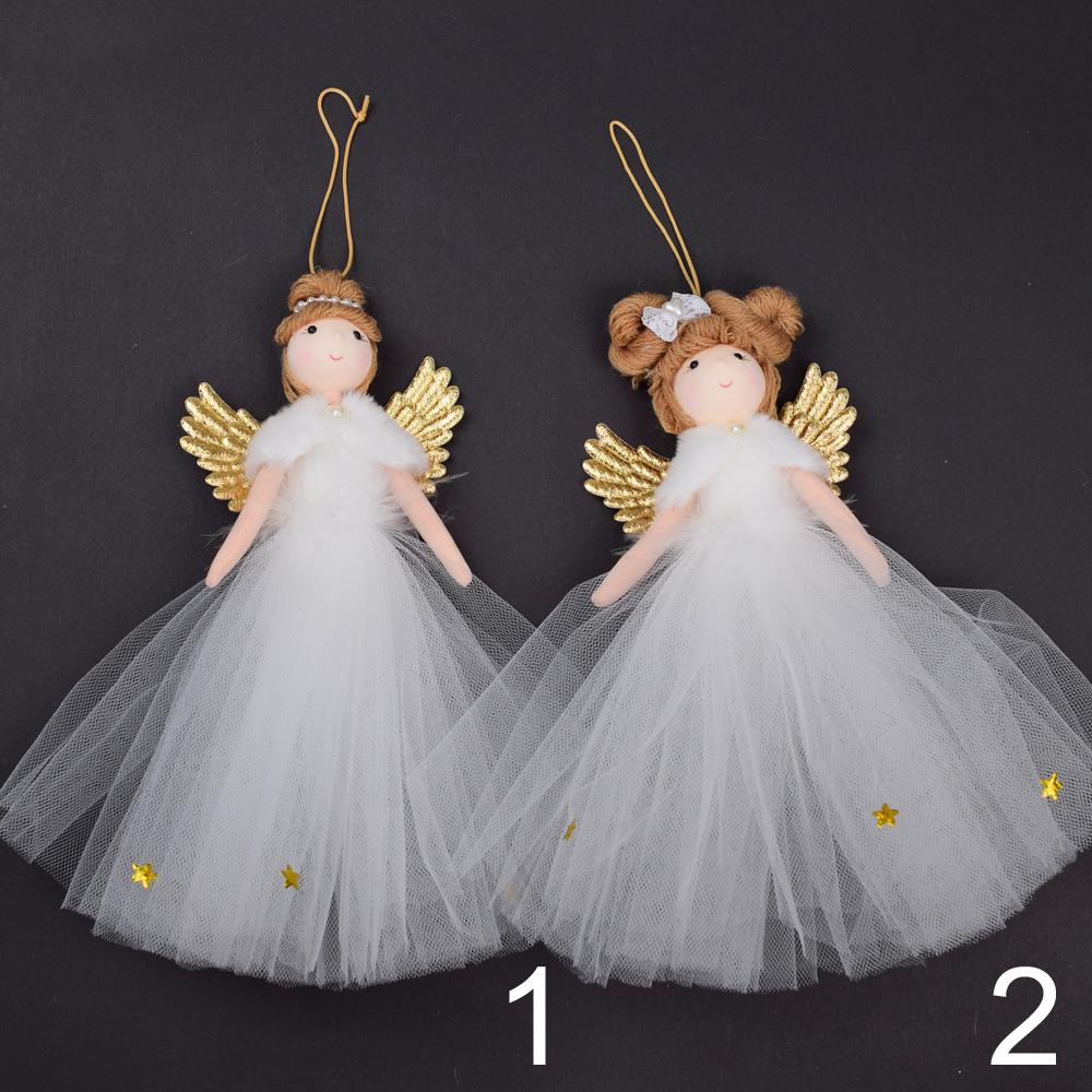 Vianočné víly z látky, mix, 21 cm