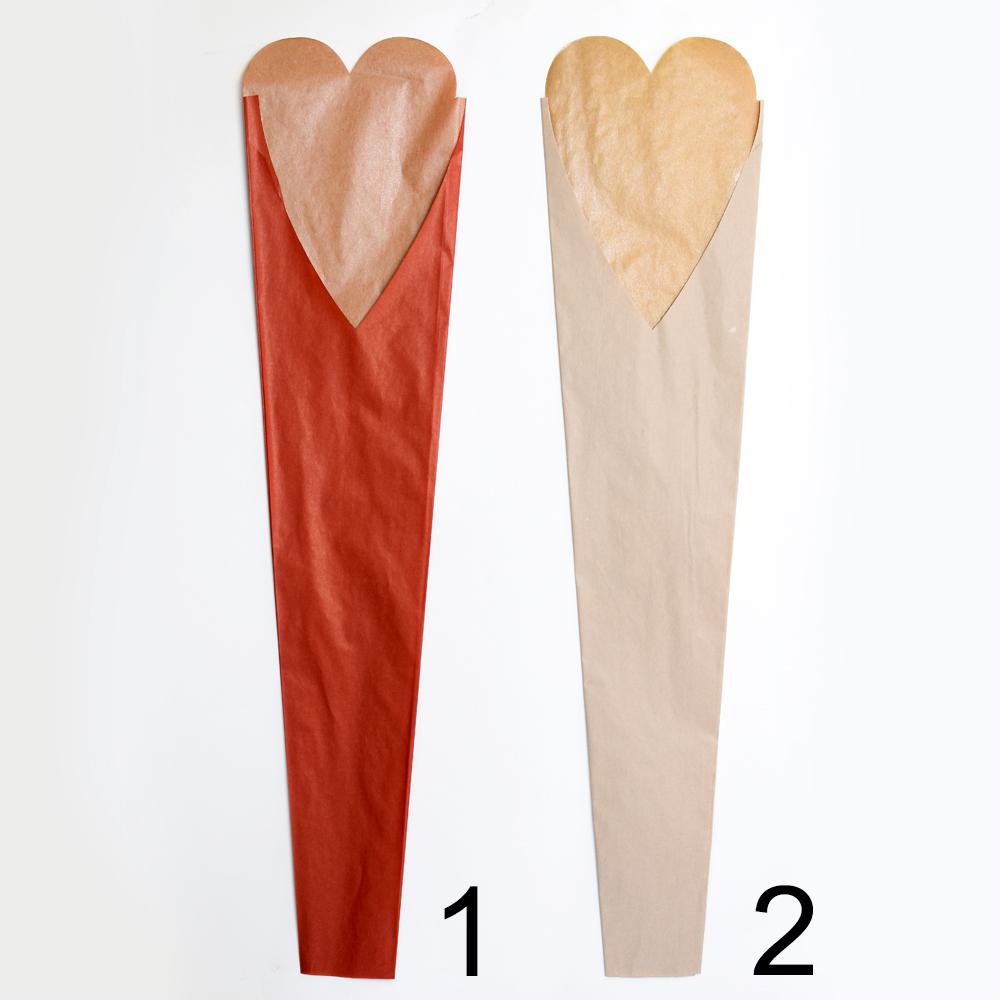 Obal na kvety v mix farbách srdcového tvaru.