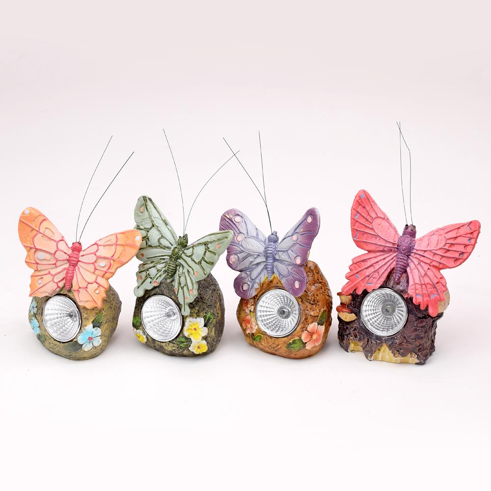 Solárne osvetlenie motýľ mix 4 kusy, 11 cm