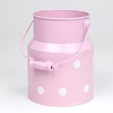 VÁZA KONVA KOV RUŽOVÁ VEĽKÉ BODKY V:18/27,5x12CM RUŽOVÁ  - FLORASYSTEM