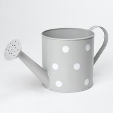 VÁZA KRHLA MALÁ KOV ŠEDÝ VEĽKÉ BODKY V:13x13CM SUPER CENA! - FLORASYSTEM