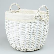 Biely prútený košík s plátnom