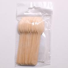 Drevené lyžice v jednorázovej sade 15 kusov, 11 cm.