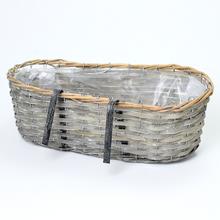 Šedý oválny závesný kôš