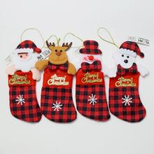 ZÁVES PONOŽKA SANTA S JELEŇOM  MIX 2 15*32CM - FLORASYSTEM