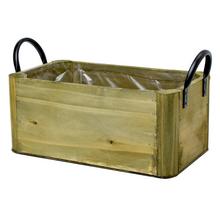 407FL/S DEBNIČKA S RÚČKAMI DREVO HNEDÁ L 26x15x11CM - FLORASYSTEM