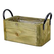 407FL/S DEBNIČKA S RÚČKAMI DREVO HNEDÁ S 21x12x10CM - FLORASYSTEM