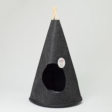 Pelech pre psa v tvare teepee, čierny