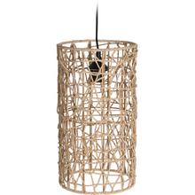 Závesná lampa z papiera s priemerom 22 cm a výškou 40 cm.