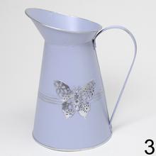 Váza džbán kov mix s motýľmi v troch farbách.