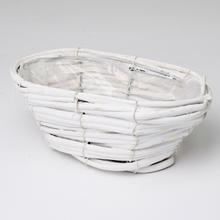 AKCIA! OBAL OVAL PRÚTIE BIELY 25x13x9CM - FLORASYSTEM