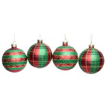 VIAN. GULE ČER/ZEL/ZLA VZOR SKLO MIX/2 8CM S/4 - FLORASYSTEM