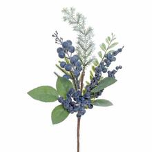 KONÁRIK ZELEŇ, MODRÉ BOBULE 31CM - FLORASYSTEM