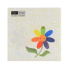 201861 SERVÍTKY SUNNY SUNFLOWER 33x33cm - FLORASYSTEM