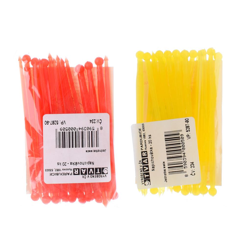 Sada napichovátok UH v žltej a červenej farbe, 20 kusov v balení.