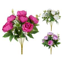 KYTICA PIVONKA, DROB. KVETY, ZELEŇ, 3F 45CM - FLORASYSTEM