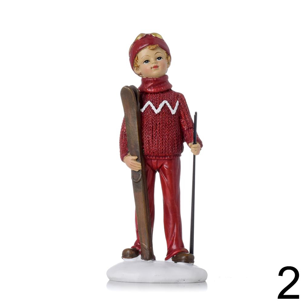 Detské figurky s lyžami, mix dvoch postáv.