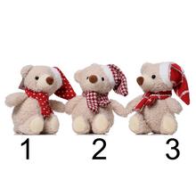 Medvedík biely s čiapkou mix 19 cm