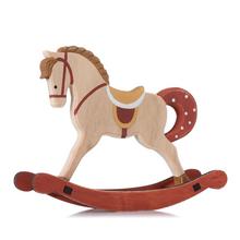 KONÍK HÚPACÍ DREVO NATUR/ČER. 22,5x6x16CM - FLORASYSTEM