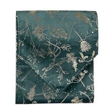 VIAN. ŠTÓLA NA STÔL VZ. KVETY TM.ZEL/ŠAM.ZLA ZAM/TEXTIL 32*150CM - FLORASYSTEM