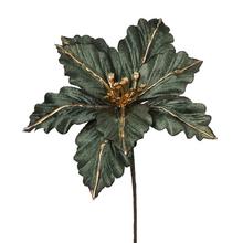 VIAN. RUŽA/ POINSETIA 22CM TM.ZELENÁ - FLORASYSTEM