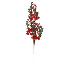 KONÁRIK LISTY, ŠIŠKY, ČER. BOBULE 60CM - FLORASYSTEM