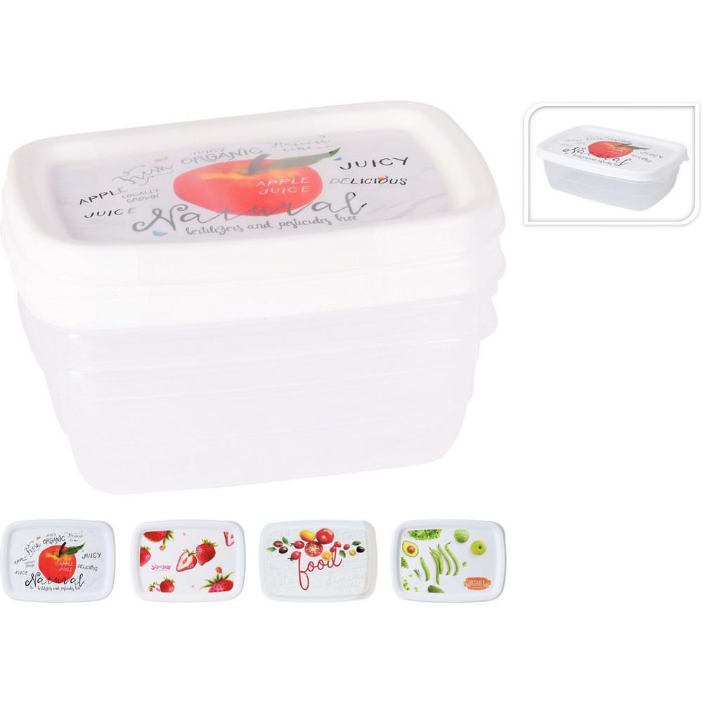 Sada plastových zásobníkov s objemom 300 ml.