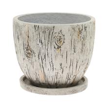 J87 KVETINÁČ + MISKA OKRÚHLY LINCY BIELA 37H30,3CM L - FLORASYSTEM