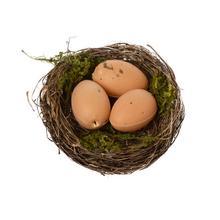 HNIEZDO S 3 VAJÍČKAMI NATUR 9CM - FLORASYSTEM