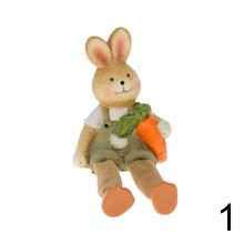 Keramickí zajačikovia s visiacimi nohami, mix farieb.