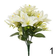 Kytica umelých ľalií v mixe s dvoma farbami, 28 cm.