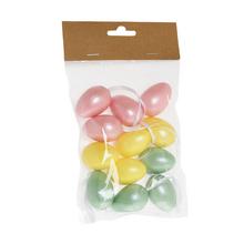 ZÁVES VAJCE FAREBNÉ PERLEŤ PLAST S/12 4CM  - FLORASYSTEM