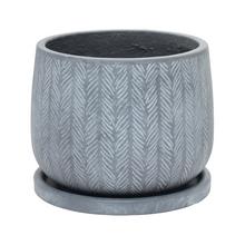 J43 KVETINÁČ + MISKA IVY ČIERNA 44,5xH36CM XL - FLORASYSTEM