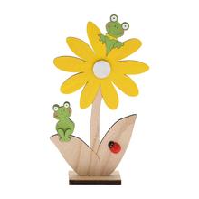 KVET SO ŽABKOU DREVO 22x12x5CM NATUR ŽLTÝ - FLORASYSTEM