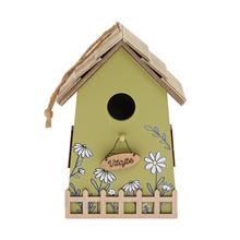 ZÁVES DOMČEK DREVO 11,5x8,5x16,5CM ZELENÝ - FLORASYSTEM