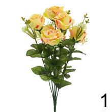 Kytica umelých ruží v mixe farieb, 45 cm.