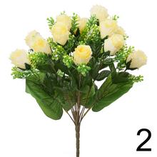 Kytica umelých ruží s mixom zelene, 45 cm.