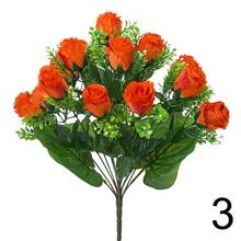 Kytica umelých ruží s mixom zelene, 45 cm.