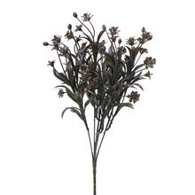 Umelé kvety vianočné so zeleno-modrými drobnými kvetmi.