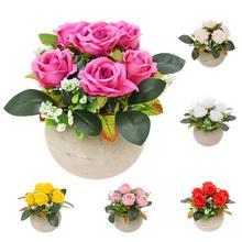 RUŽE V ČREPNÍKU MIX/6F 15CM - FLORASYSTEM